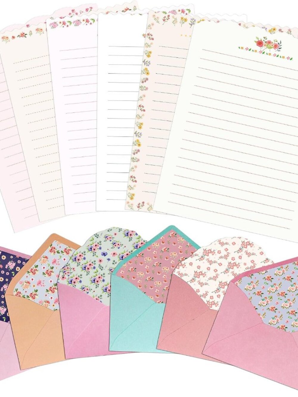 Stationary Paper and Envelopes Set, 24 PCS Writing Stationery Paper with 12 PCS